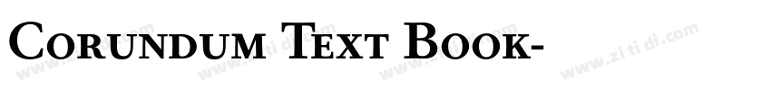Corundum Text Book字体转换 Corundum Text Book字体转换